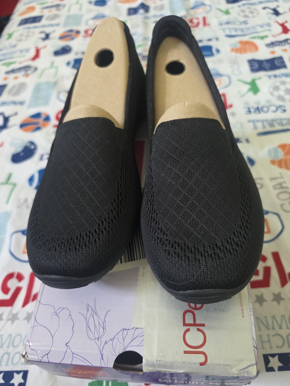 Skechers Black Knit Slip-On Loafers - Picture 2 of 7